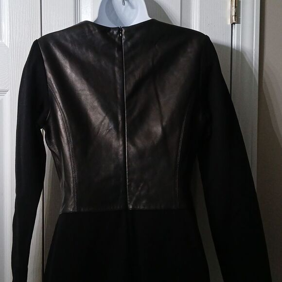 Antonio Melani Fine Black Leather Sexy night out Party Dress Sz 6 NWOT - Picture 6 of 10